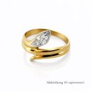 Eleganter Schlangenring aus 333 Echtgold mit Zirkonia...