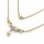 Exklusives 585 Gold-Collier mit Süßwasser-Zuchtperlen & Diamanten – 45 cm Damen Halskette mit Karabinerverschluss