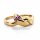 Eleganter Schlangenring aus 333 Gold mit Rubin Größe 57