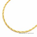 Elegante flache Kordelkette aus 333 Gold – 42 cm,...