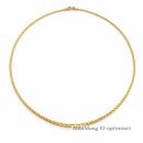 Elegante 585 Gold Halskette – halbmassiv, poliert,...