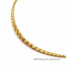 Elegante 585 Gold Halskette – halbmassiv, poliert,...