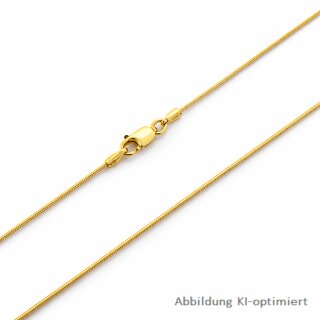 Feine Schlangenkette aus 585 Gold – 45 cm, ca. 0,75 mm, poliert, elegant & zeitlos
