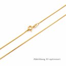 Feine Schlangenkette aus 585 Gelbgold – Mauskette,...