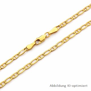 Stegpanzerkette aus 333 Gelbgold – 45 cm, ca. 3 mm, poliert