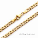 Bicolor Panzerkette aus 333 Gold – Damen-Halskette...