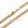 Bicolor Panzerkette aus 333 Gold – Damen-Halskette 47 cm, 4,5 mm breit, rhodiniert