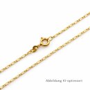 Feine Figarokette aus 585 Gelbgold – 57 cm...