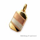 Gravurplatte Tricolor aus 585 Gold – edler...