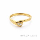 Diamantring aus 585 Gelbgold mit zwei Brillanten –...