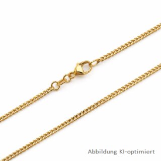 Flachpanzerkette aus 333 Gelbgold – 62 cm, ca. 1,7 mm breit