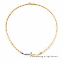 Edles Collier aus 585 Gold mit Diamant – Bicolor...