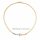 Edles Collier aus 585 Gold mit Diamant – Bicolor Gelb- & Weißgold, 42 cm