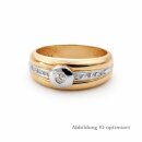 Damenring aus 585 Gold bicolor mit Brillanten –...