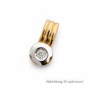Bicolor Gleiter-Anhänger aus 585 Gold mit Brillant...