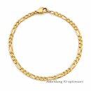 Herren Figaro Armband aus 333 Gelbgold – 22 cm, ca....