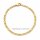 Herren Figaro Armband aus 333 Gelbgold – 22 cm, ca. 3,3 mm, Karabinerverschluss