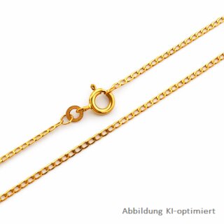 Superflache Panzerkette aus 333 Gelbgold – 1,5 mm | 50 cm