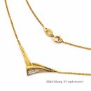 Zartes Damen-Collier aus 333 Gelbgold mit Zirkonia und...