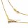 Zartes Damen-Collier aus 333 Gelbgold mit Zirkonia und elegantem Schmuckelement 42cm
