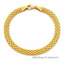 Dreireihiges Panzerarmband aus 585 Gelbgold –...