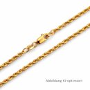 Kordelkette aus 333er Gold – halbmassiv, poliert...