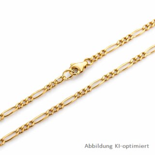 Figaro Halskette Gelbgold 333 (8 K) – poliert, 45 cm, 2,7 mm, Karabinerverschluss