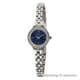 Regent Damenuhr Gliedermetallband Edelstahl Glanz 3 Bar F-1672