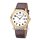 Regent Herrenuhr Lederband braun IP-vergoldet Datum 5 Bar - F-789