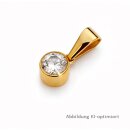 333 Gelbgold Gleiter-Anhänger mit Zirkonia –...
