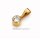 333 Gelbgold Gleiter-Anhänger mit Zirkonia – facettiert, poliert, 10 × 4 mm