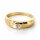 Damenring aus 585 Gelbgold mit Diamant – poliert, facettiert, Ringweite 53