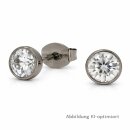 Titan Ohrstecker mit Zirkonia – Ø ca. 6 mm,...