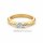 Verlobungsring Solitärring aus 585 Gold bicolor (Gelb-/Weißgold) – Brillant 0,15 ct W/SI, poliert, Ringweite 56