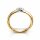 Verlobungsring Solitärring aus 585 Gold bicolor (Gelb-/Weißgold) – Brillant 0,15 ct W/SI, poliert, Ringweite 56