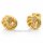 Ohrstecker Knoten 585 Gold poliert – elegante Knotenohrstecker 10x8 mm