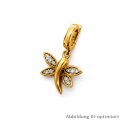 Clip-Anhänger Libelle 333 Gold poliert mit 10...