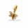 Clip-Anhänger Libelle 333 Gold poliert mit 10 Diamanten W/SI – 0,084 ct