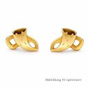 Ohrstecker Gold 333 poliert mit Muster – 8x7 mm,...