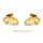 Ohrstecker Gold 333 poliert mit Muster – 8x7 mm, Stecker mit Mutter