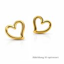 Herz Ohrstecker 333 Gelbgold poliert – zarte...