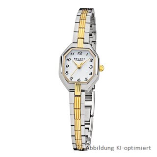 Regent Damenuhr Blockband bicolor F-1685