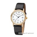 Herrenuhr Regent Lederband schwarz Stahl ION 5 Bar F-790