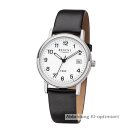 Herrenuhr Regent Lederband schwarz Stahl 5 Bar F-791