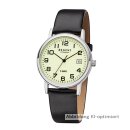 Herrenuhr Regent Lederband schwarz Stahl 5 Bar F-793