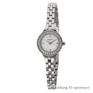 Regent Damenuhr Gliedermetallband Edelstahl Glanz 3 Bar F-1669