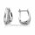 Klappcreolen 925 Silber rhodiniert mit Zirkonia – polierte Creolen 17 x 9 x 12 mm