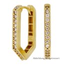 Scharniercreolen aus 333 Gelbgold mit Zirkonia –...
