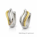 Bicolor Klappcreolen aus 925 Sterling Silber...