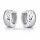 Klappcreolen aus 925 Sterling Silber rhodiniert – Brillantschliff & gemusterte Oberfläche, 16 x 7 mm